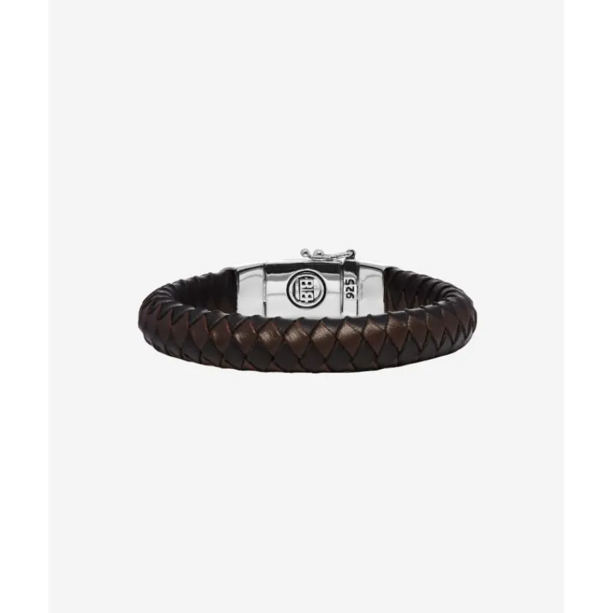 Buddha to Buddha Armband Ben Leer Zwart & Bruin Online