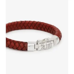 Buddha to Buddha Armband Ben Small Leer Rood Outlet