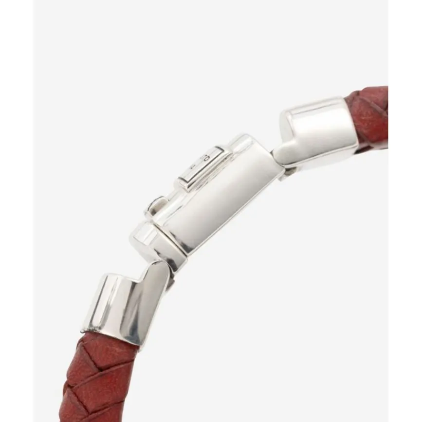 Buddha to Buddha Armband Ben Small Leer Rood Outlet