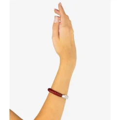 Buddha to Buddha Armband Ben Small Leer Rood Outlet