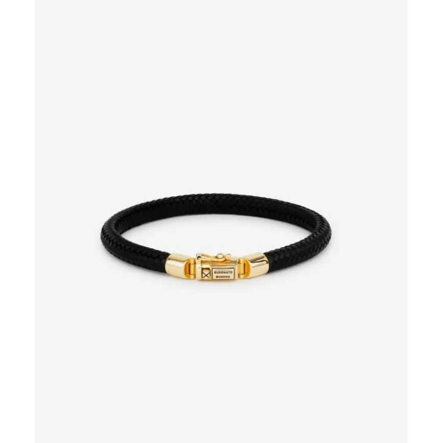 Buddha to Buddha Armband Bennett leer Goud 18kt Sale