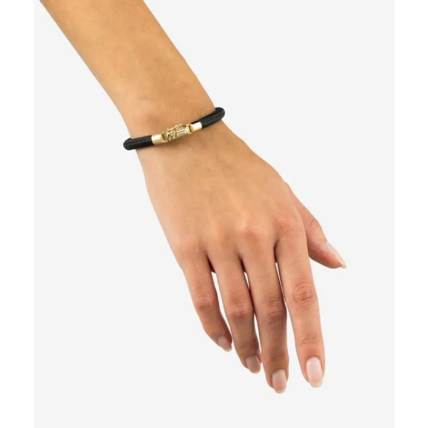 Buddha to Buddha Armband Bennett leer Goud 18kt Sale