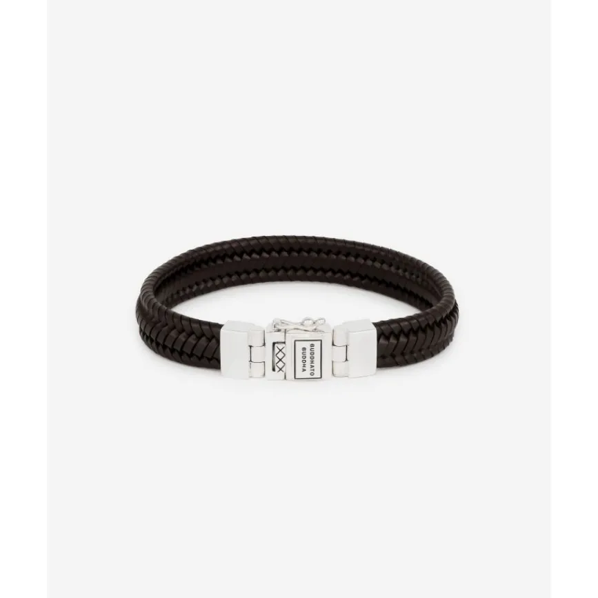 Buddha to Buddha Armband Edwin Small Leer Bruin Best