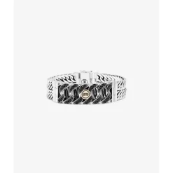 Buddha to Buddha Armband Esther Dubbel XS Limited Zwart Spinel Zilver Goud 14kt Best