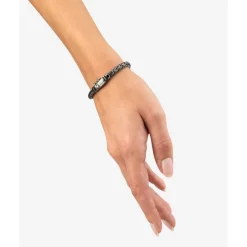 Buddha to Buddha Armband Katja XS Zwart Rhodium Shine Zilver Online