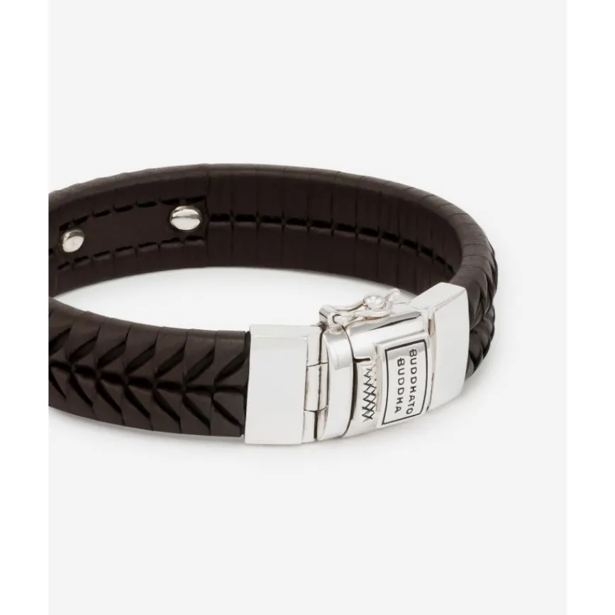 Buddha to Buddha Armband Komang Leer Bruin Online