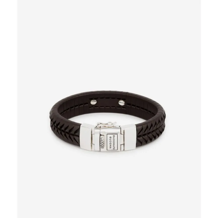 Buddha to Buddha Armband Komang Leer Bruin Online