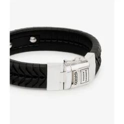 Buddha to Buddha Armband Komang Leer Zwart Fashion
