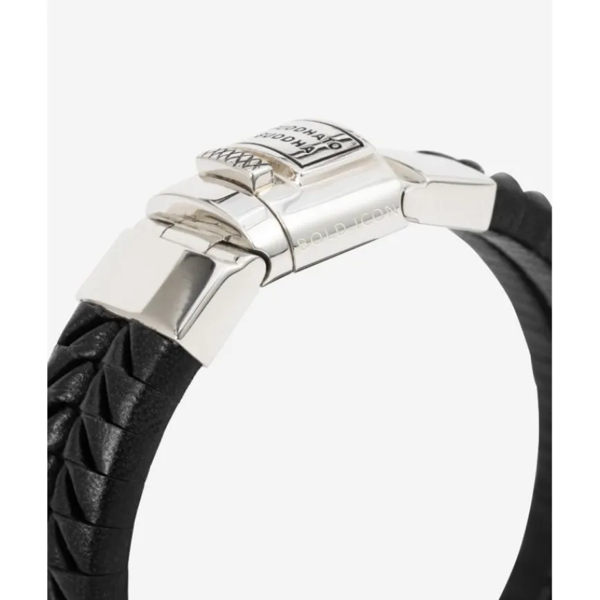 Buddha to Buddha Armband Komang Leer Zwart Fashion