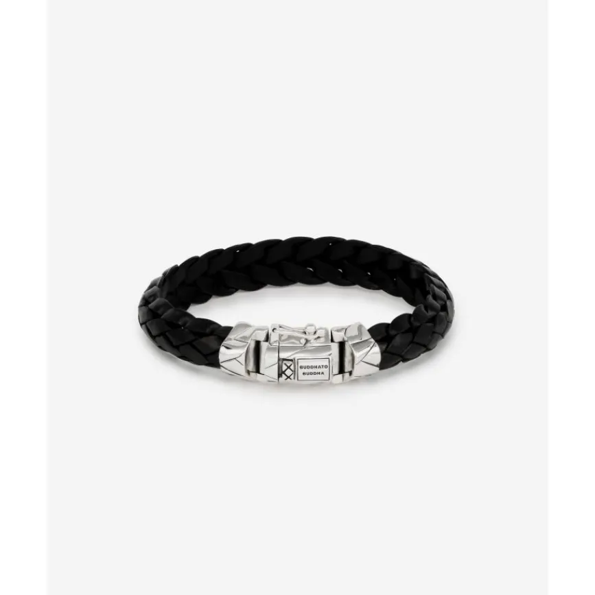 Buddha to Buddha Armband Mangky Leer Zwart Sale