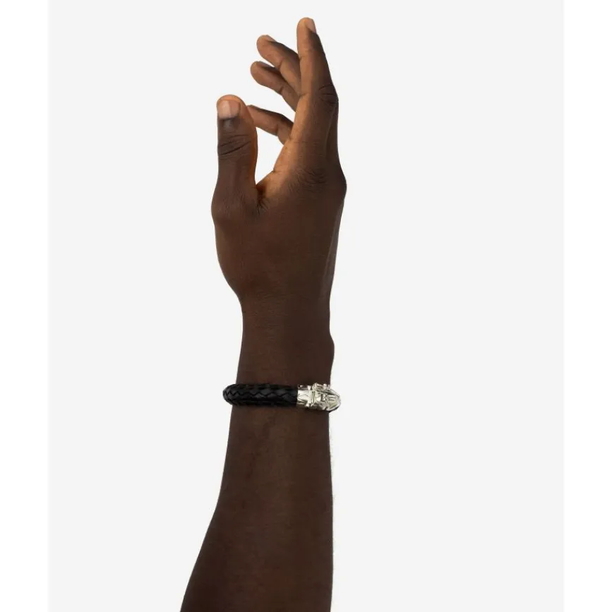 Buddha to Buddha Armband Mangky Leer Zwart Sale