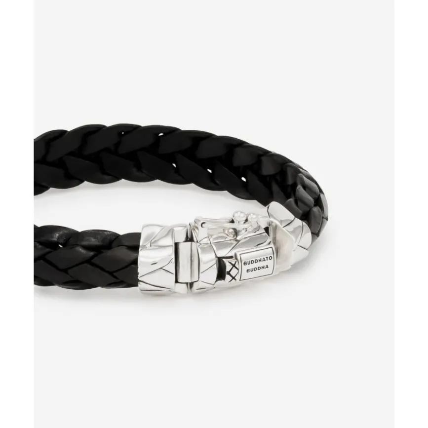 Buddha to Buddha Armband Mangky Leer Zwart Sale