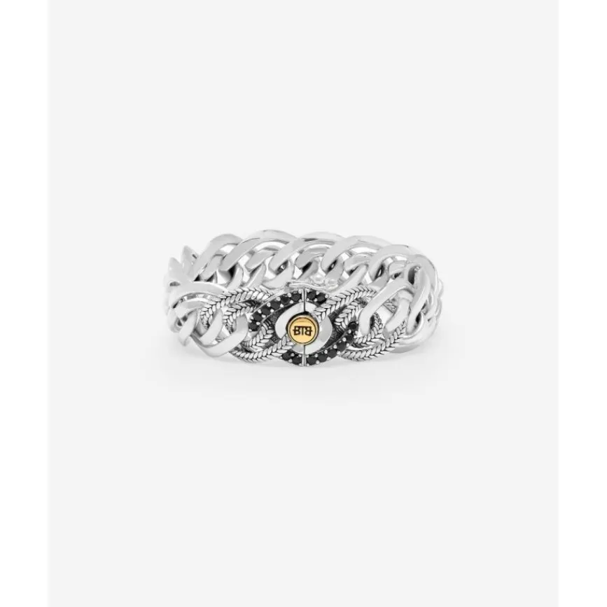 Buddha to Buddha Armband Nathalie Small Zwart Spinel Limited Zilver Goud 14kt Sale