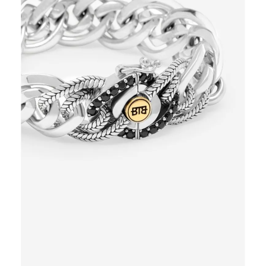 Buddha to Buddha Armband Nathalie Small Zwart Spinel Limited Zilver Goud 14kt Sale