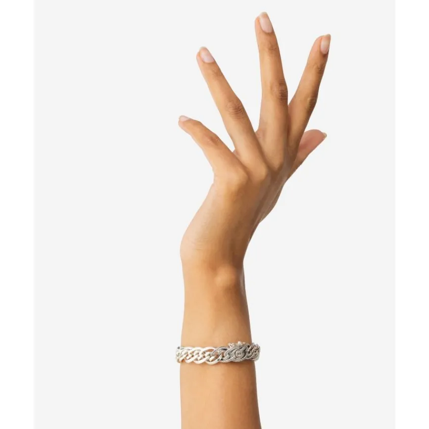 Buddha to Buddha Armband Nathalie XS Textuur Zilver Discount