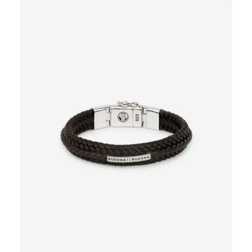 Buddha to Buddha Armband Nurul Small Leer Bruin New