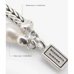 Buddha to Buddha Barbara Mini Parel Armband Zilver New