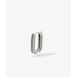 Buddha to Buddha Barbara Omkeerbare Hoop Zilver Single Piece Fashion
