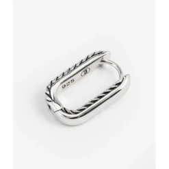 Buddha to Buddha Barbara Omkeerbare Hoop Zilver Single Piece Fashion