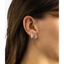 Buddha to Buddha Barbara Omkeerbare Hoop Zilver Single Piece Fashion