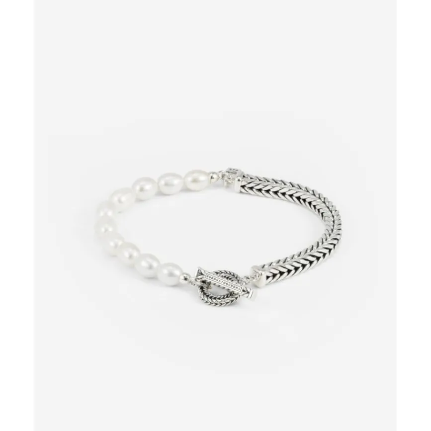 Buddha to Buddha Barbara XS Parel Armband Zilver Fashion