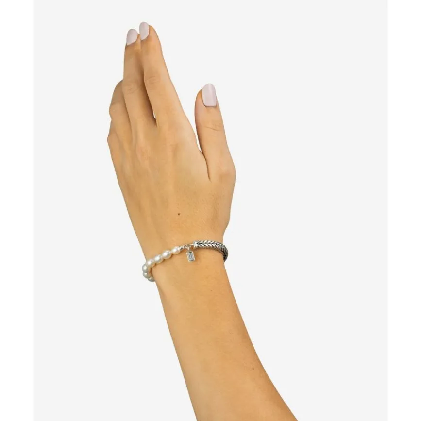 Buddha to Buddha Barbara XS Parel Armband Zilver Fashion