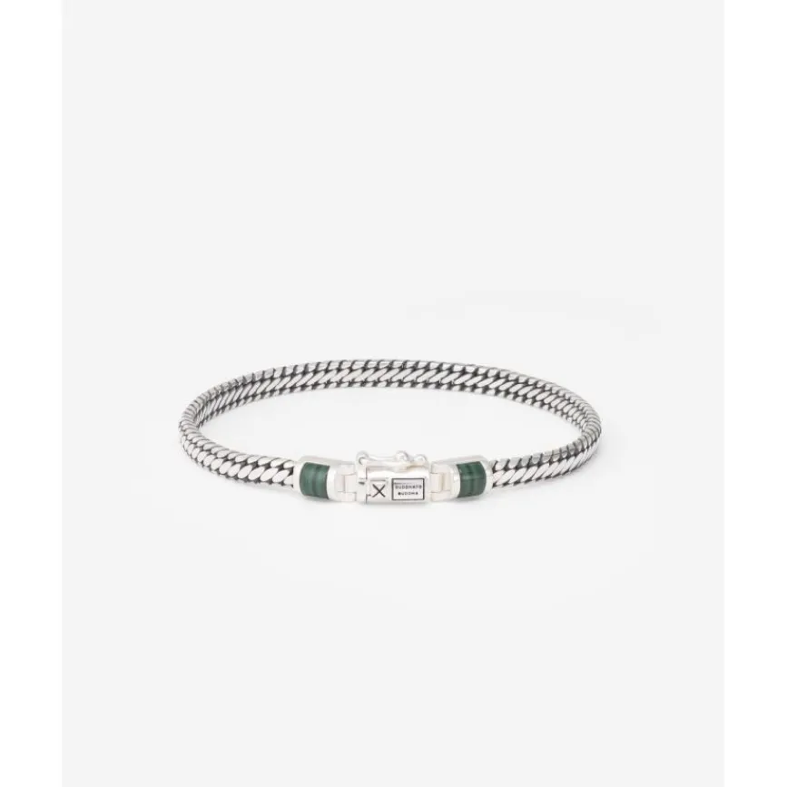 Buddha to Buddha Ben Mini Gemstone Armband Zilver Malachiet Fashion