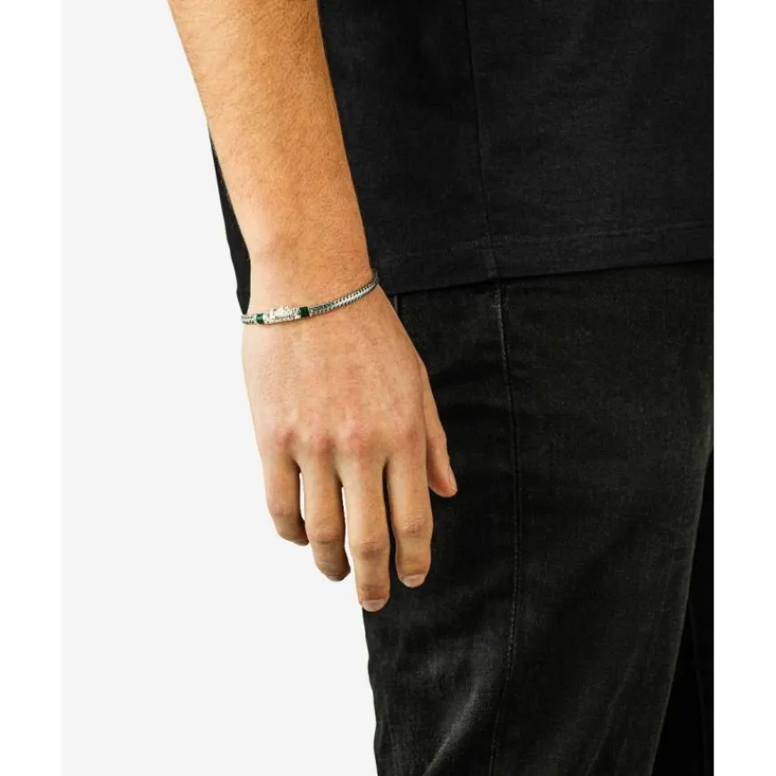 Buddha to Buddha Ben Mini Gemstone Armband Zilver Malachiet Fashion