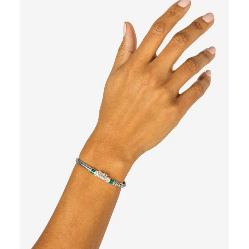 Buddha to Buddha Ben Mini Gemstone Armband Zilver Malachiet Fashion