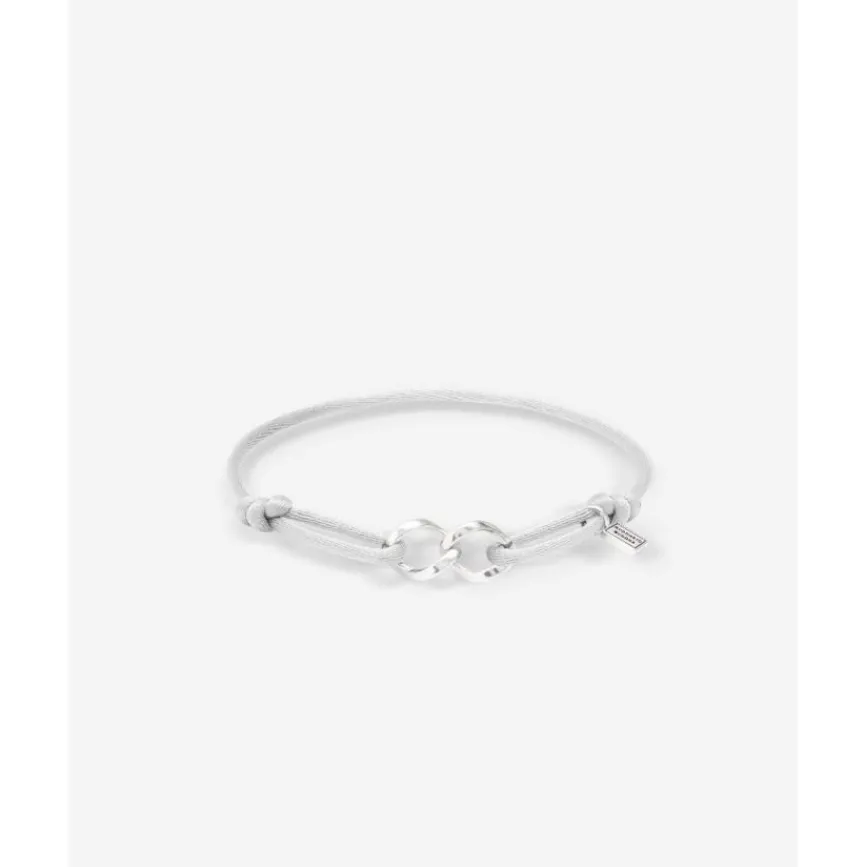 Buddha to Buddha Chain XS Koord Armband Zilver Grijs Clearance