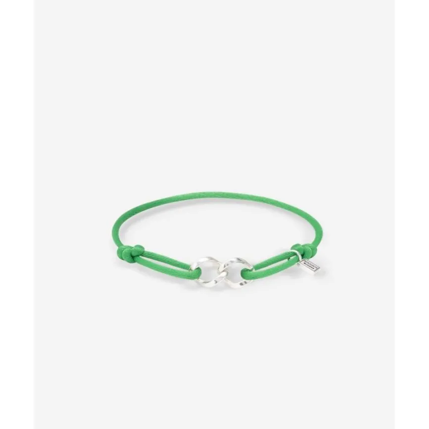 Buddha to Buddha Chain XS Koord Armband Zilver Buddha Groen Outlet