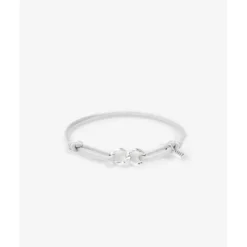 Buddha to Buddha Chain XS Koord Armband Zilver Grijs Clearance