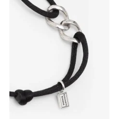 Buddha to Buddha Chain XS Koord Armband Zilver Zwart Fashion