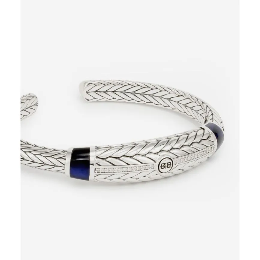 Buddha to Buddha Cuff Armband Ellen Stone Tigereye Navy Fashion