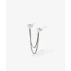 Buddha to Buddha Dubbel Hart Studs Single Piece Zilver Outlet