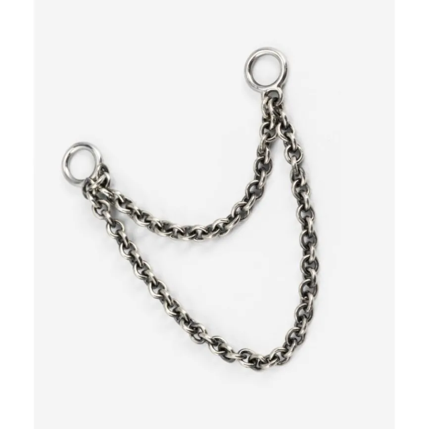Buddha to Buddha Dubbele Chain Oorbel Connector Zilver Single Piece Outlet
