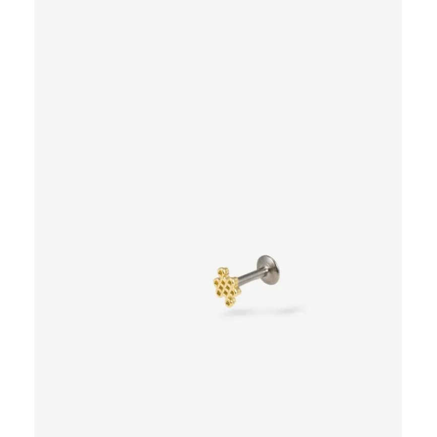Buddha to Buddha Endless Knot Knopje Flatback 14kt Single Piece Clearance