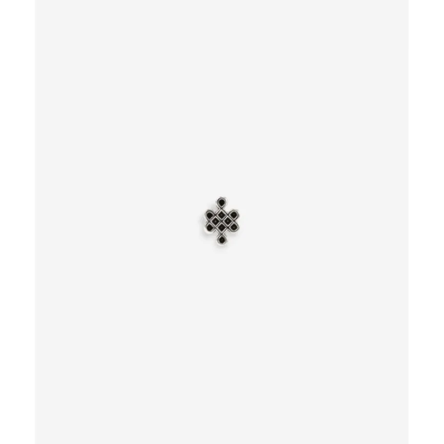 Buddha to Buddha Endless Knot Knopje Flatback Zilver Single Piece Fashion