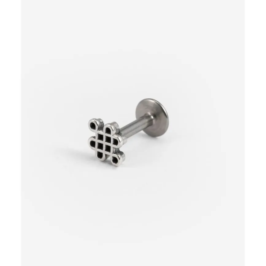 Buddha to Buddha Endless Knot Knopje Flatback Zilver Single Piece Fashion