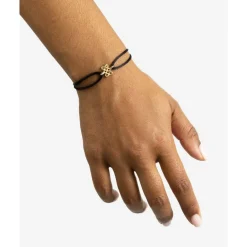 Buddha to Buddha Endless Knot Koordarmband Goud 14kt Zwart Discount
