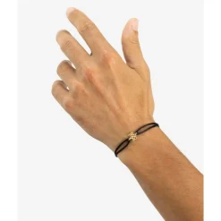 Buddha to Buddha Endless Knot Koordarmband Goud 14kt Zwart Discount