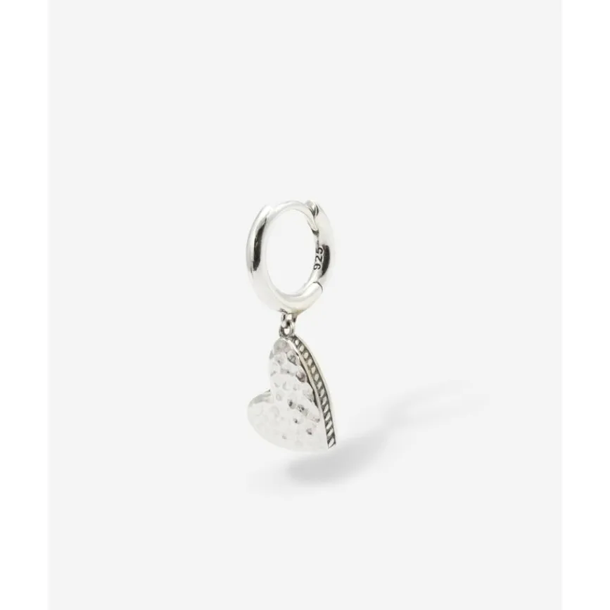 Buddha to Buddha Hart Oorbel Single Piece Zilver Best