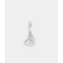 Buddha to Buddha Hart Oorbel Single Piece Zilver Best