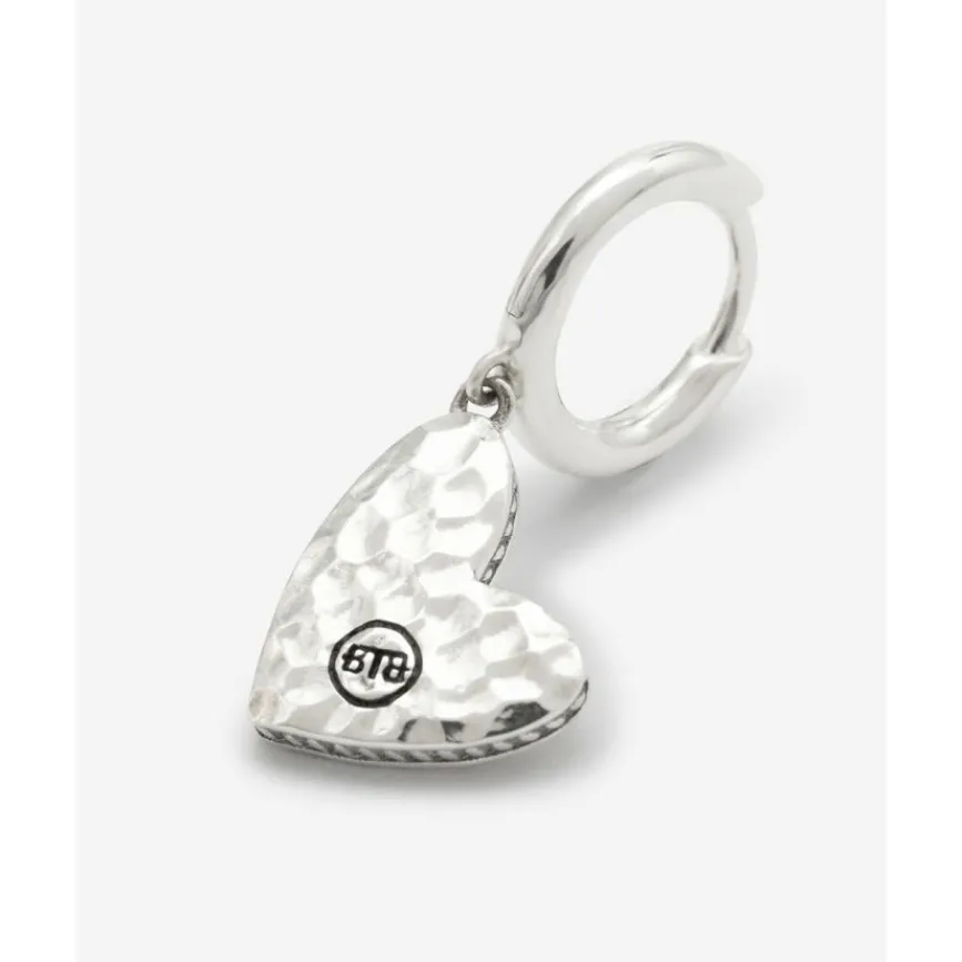 Buddha to Buddha Hart Oorbel Single Piece Zilver Best