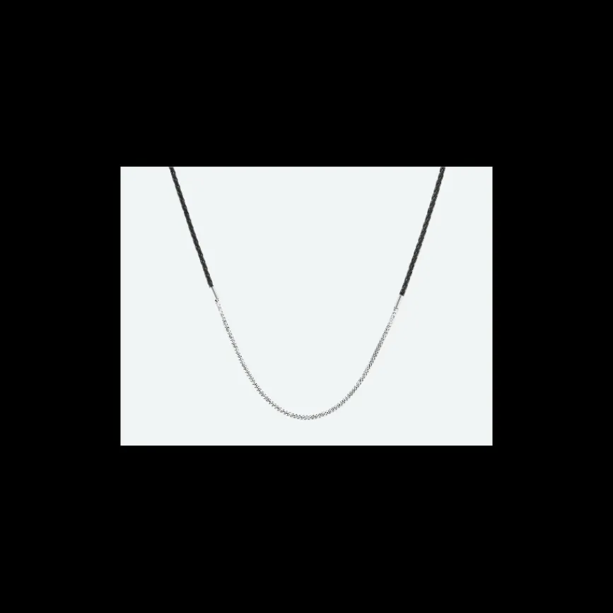 Buddha to Buddha Ketting Essential Mix Silver/Leather Black 60 cm Online