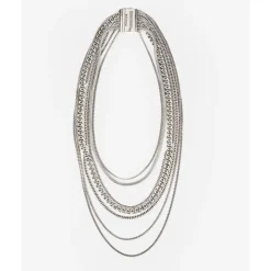 Buddha to Buddha Ketting Nathalie Multi Chain Zilver 75 cm Discount