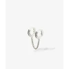 Buddha to Buddha Nathalie Hoops Dubbel Gelinkt Zilver Single Piece Clearance