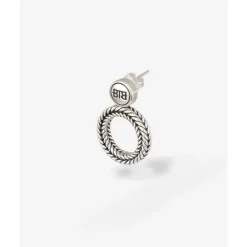 Buddha to Buddha Oorbel Barbara Rond Zilver Single Piece Clearance