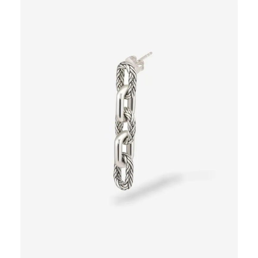 Buddha to Buddha Oorbel Katja Link Zilver Single Piece New
