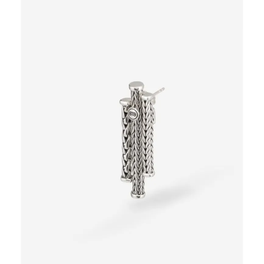 Buddha to Buddha Oorbel Triple Mini Zilver Single Piece Hot